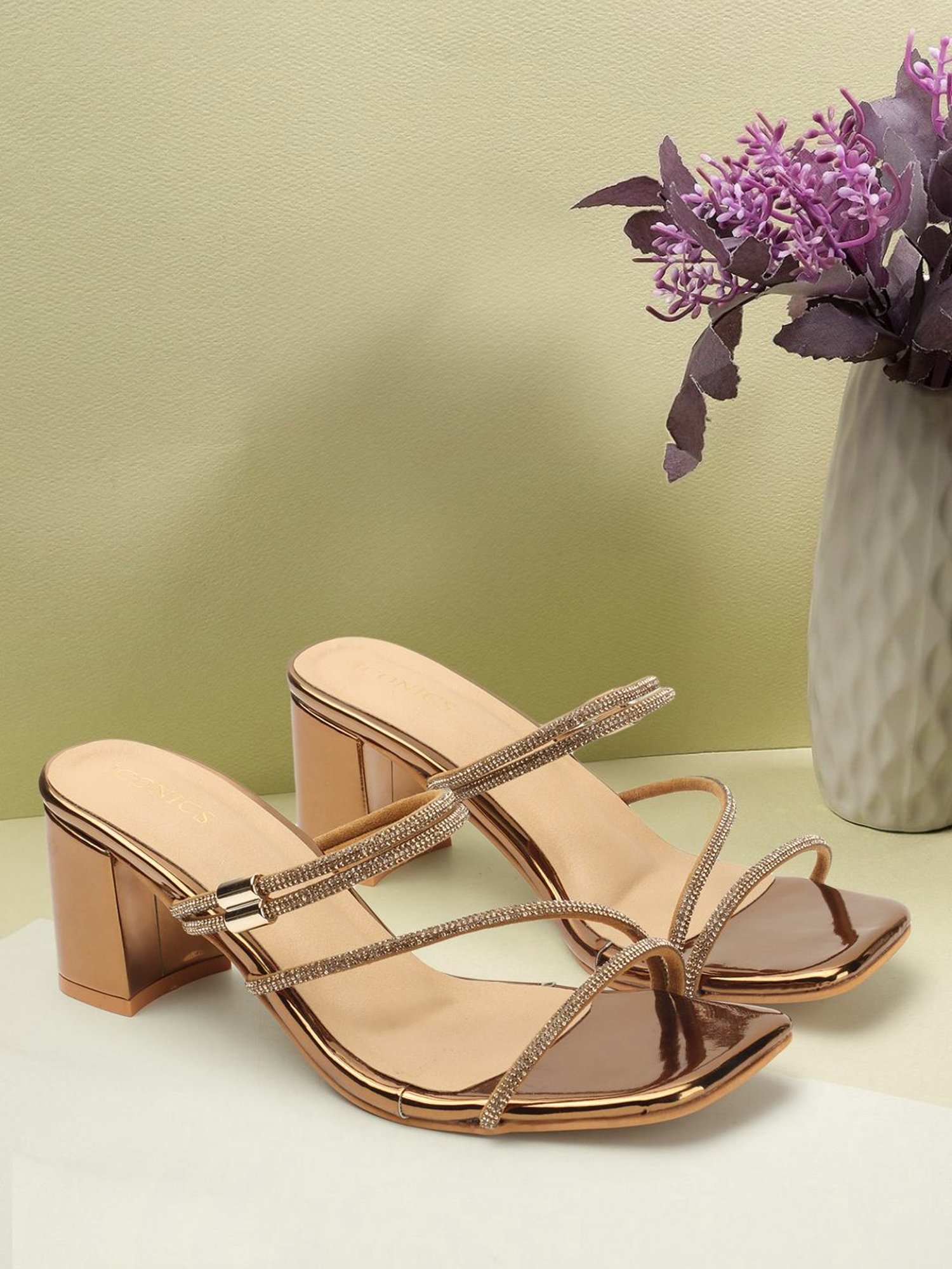 Iconics Women's Antique Gold Casual Sandals