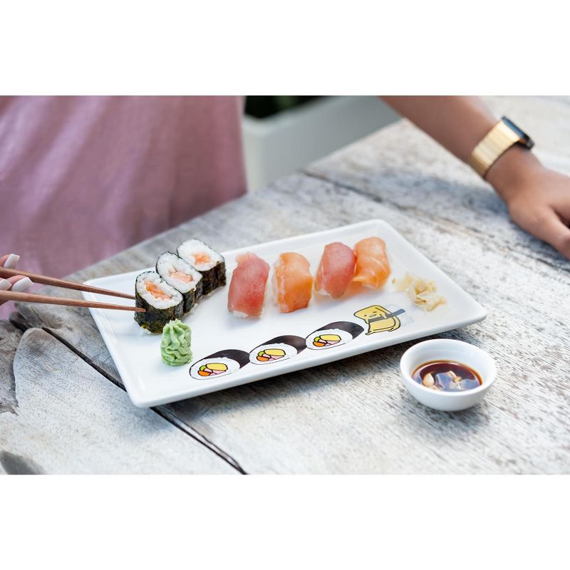 Seven20 Gudetama Stoneware Sushi Set | Plate | Wasabi Dish | Chopsticks