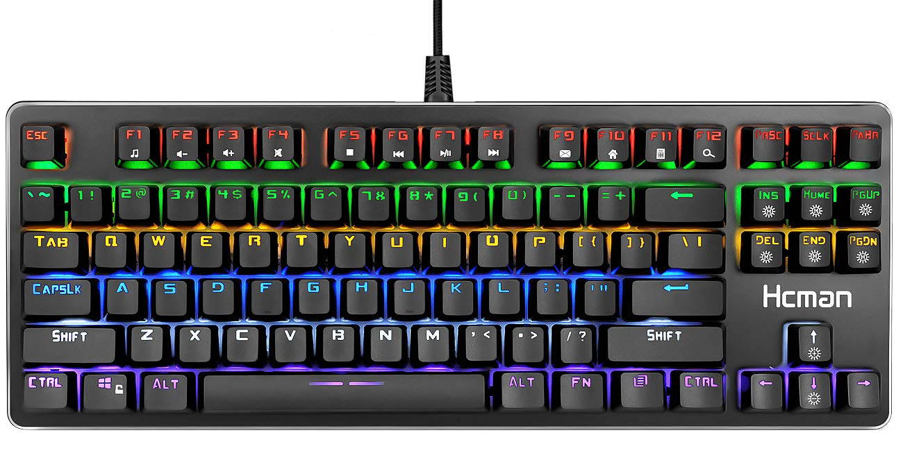 Glorious Modular Mechanical Gaming Keyboard (GMMK)- Barebone Edition (DIY Assembly Required) (Full Size, Black) + Glorious Black Aura Keycaps (Bundle)