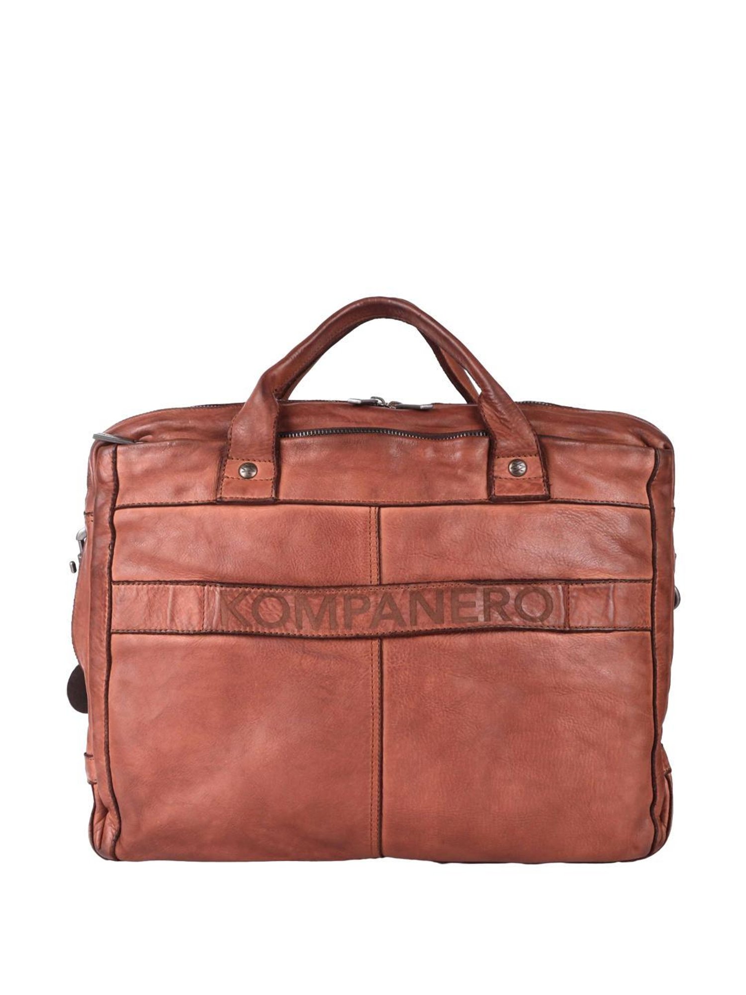 KOMPANERO Aaron Tan Solid Laptop Messenger Bag
