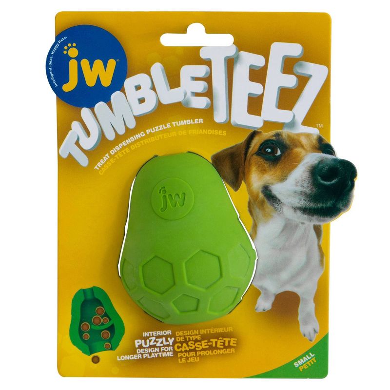 JW Pet Tumble Teez Treat Dog Toy - Green - S