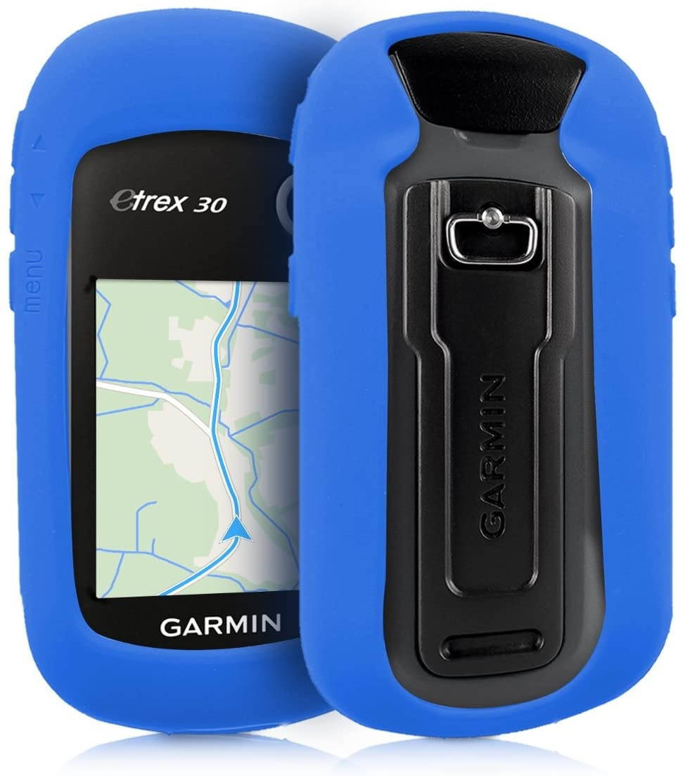 kwmobile Case Compatible with Garmin eTrex 10/20/30/201x/209x/309x - GPS Handset Navigation System Soft Silicone Skin Protective Cover - Blue
