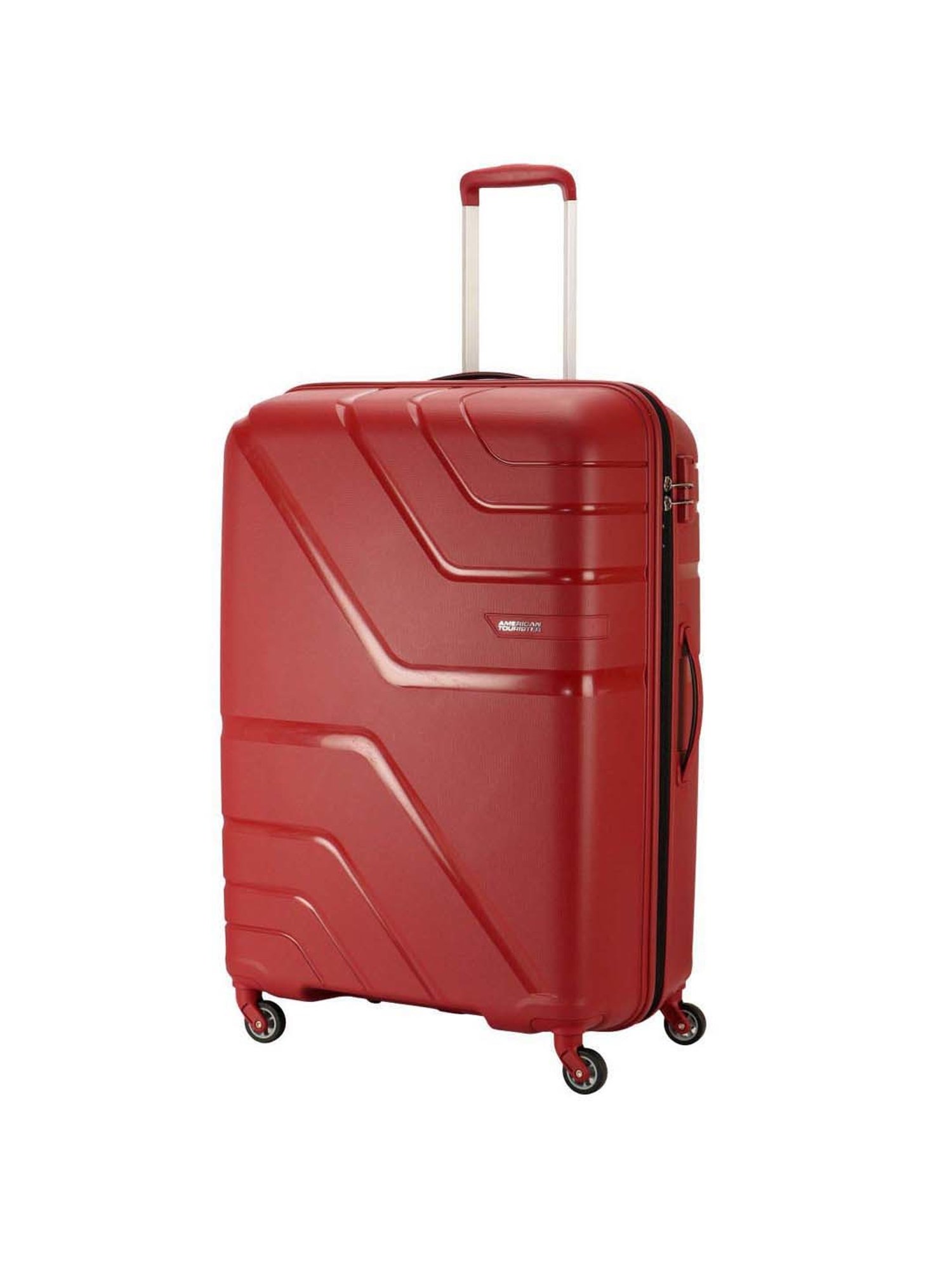 American Tourister Formula Red Textured Hard Medium Trolley Bag - 70.5 cm