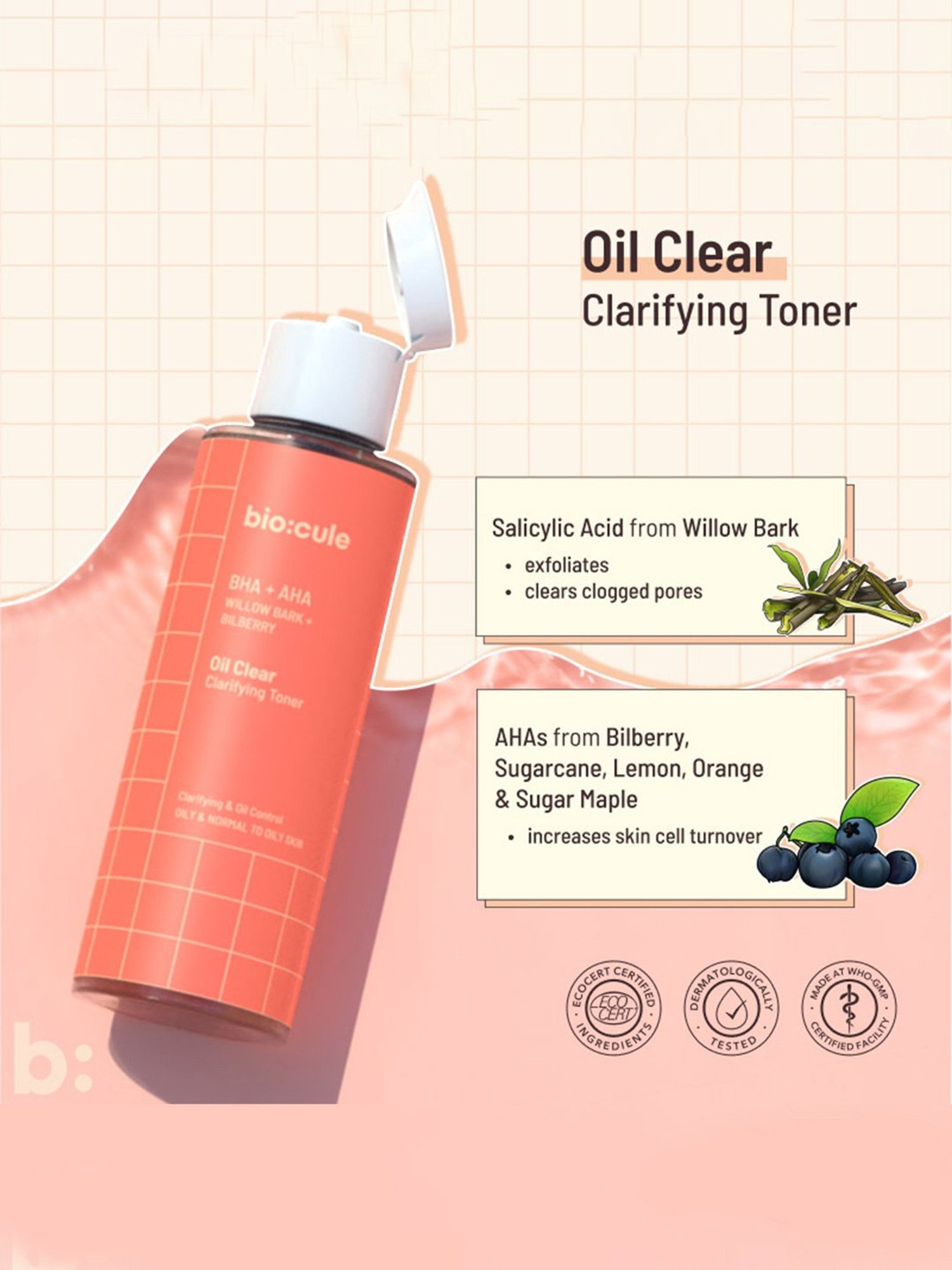 Biocule Oil Clear Clarifying Toner - 100 ml
