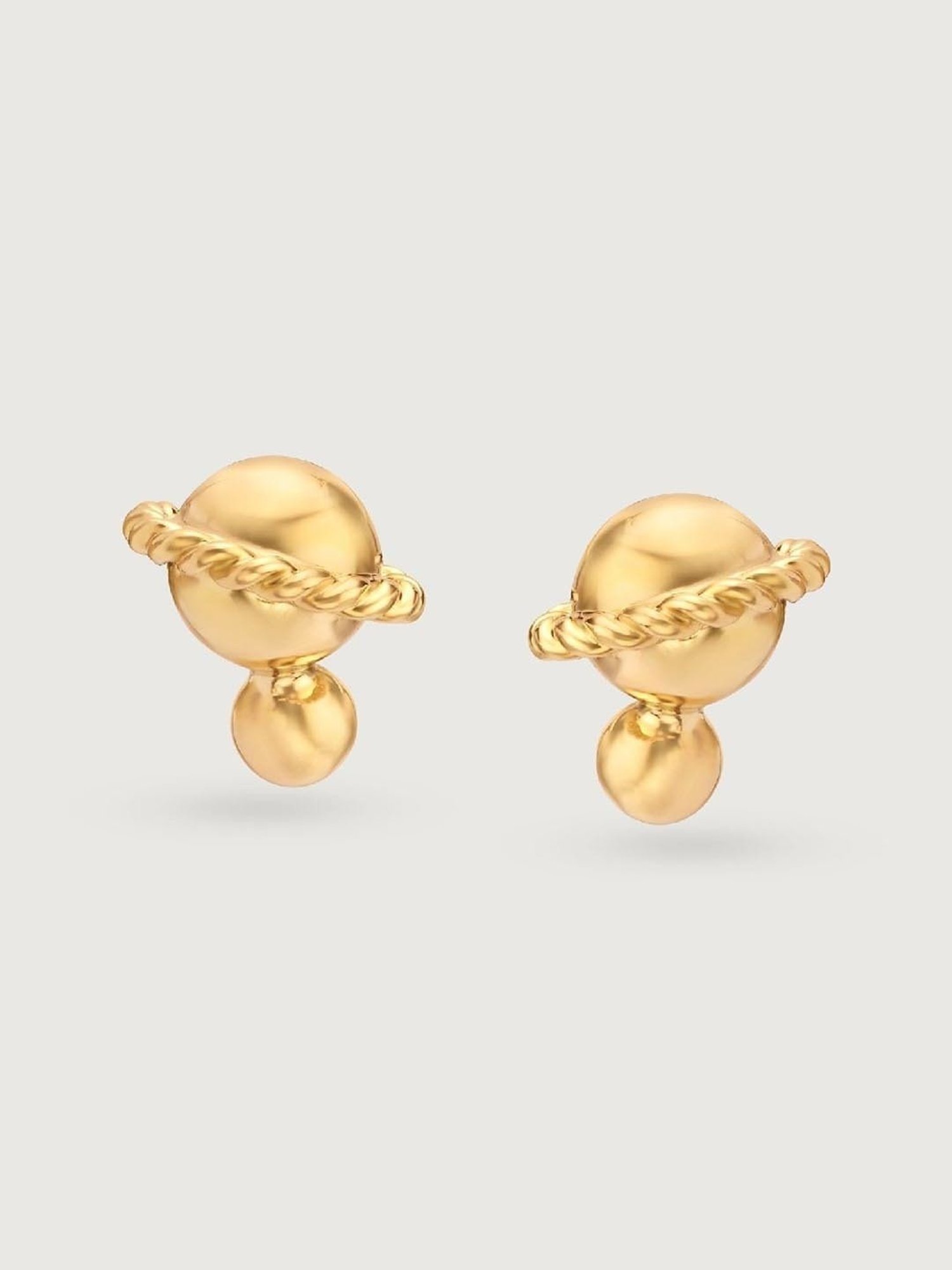 Mia by Tanishq Elegant Lunar Beauty 18k Moon-Inspired Stud Earrings