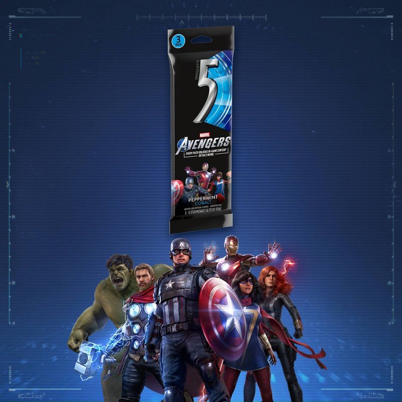 Wrigley's 5 Peppermint Cobalt Sugarfree Gum Multipack - 45ct