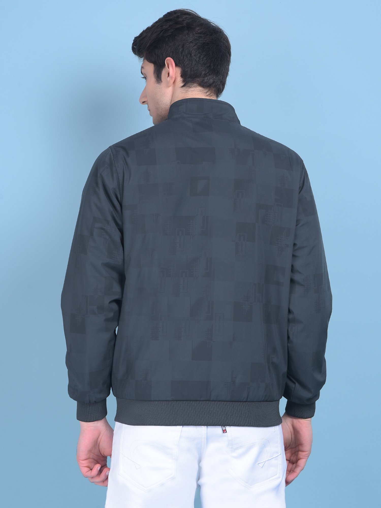 Crimsoune Club Military Green Regular Fit Printed Jacket