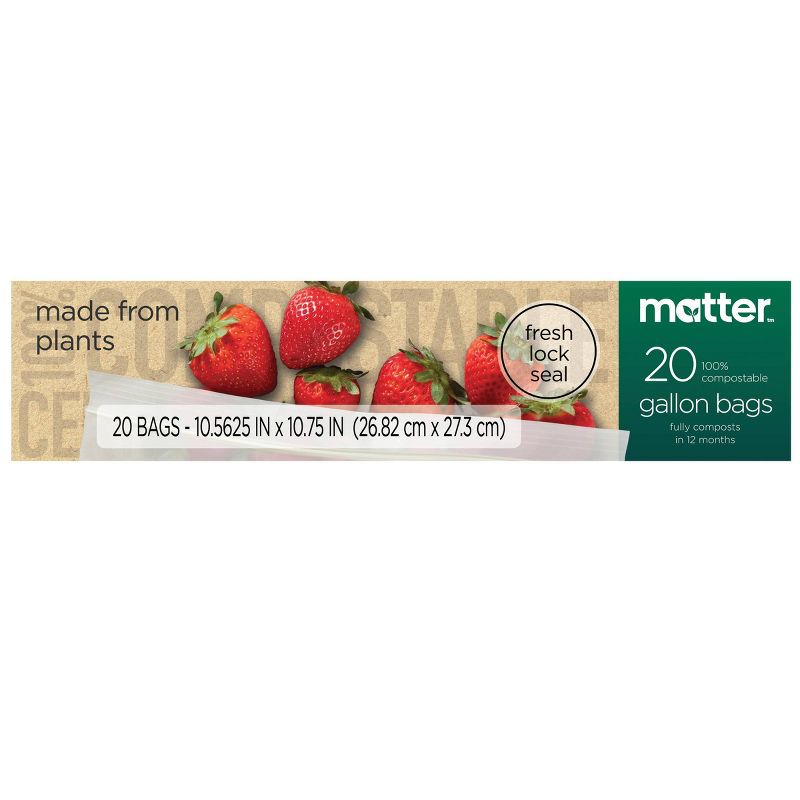 Matter 100% Compostable Gallon Bags - 20ct