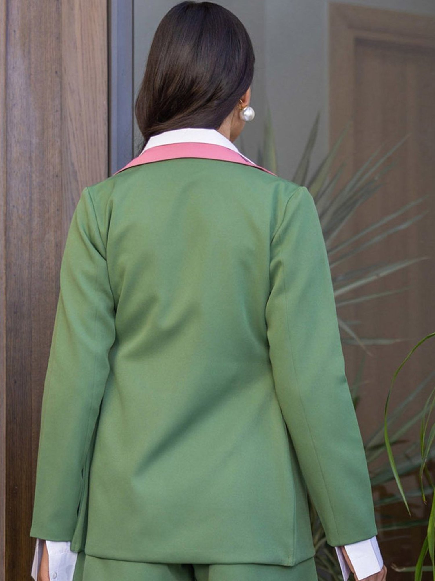 Green Basil Blossom Blazer