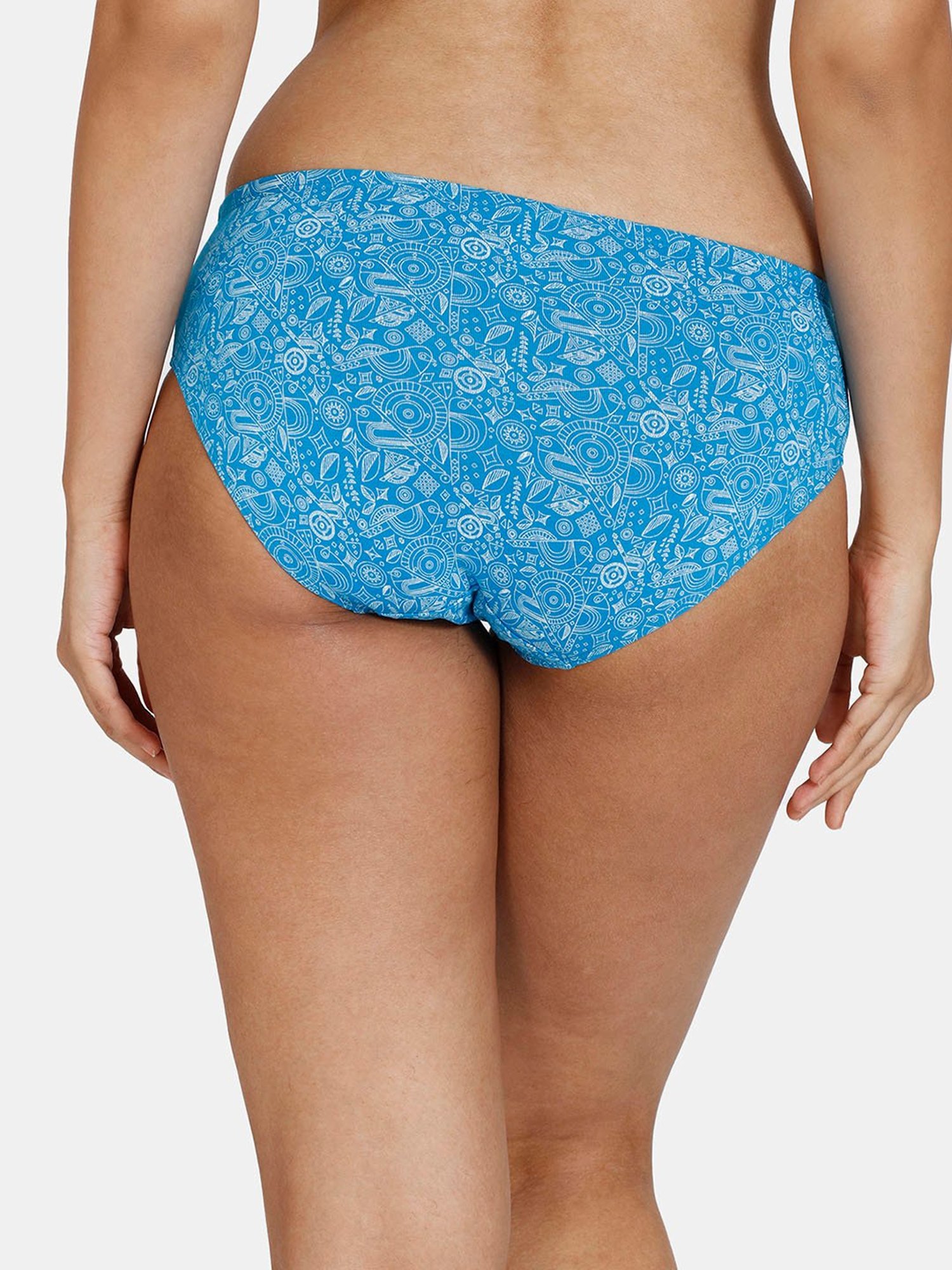 Zivame Blue Printed Hipster Panty