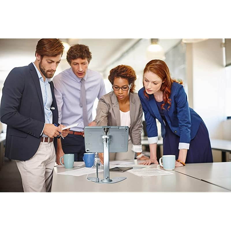 PADASK Dual Security Kiosk Stand with Locking Case and Cable for iPad Gen 5 2017 iPad Gen 6 2018 iPad Air and iPad Pro 97