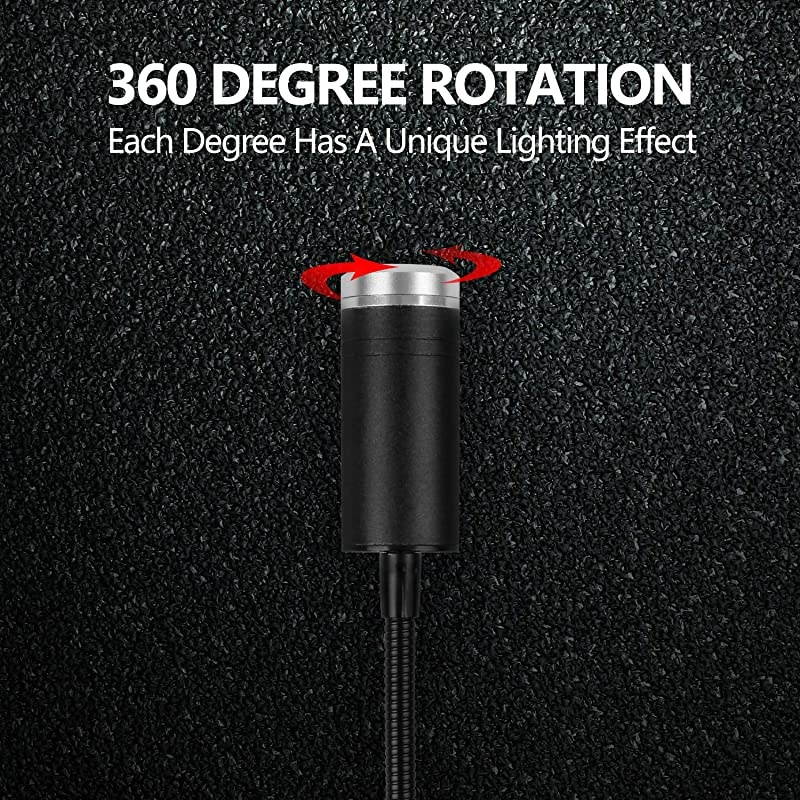 Sound Activated USB Star Light with 9 Functional Models 3 Colors  Adjustable Romantic Interior Car Lights USB Night Lights Decorations for Car Bedroom Ceiling Party RedampGreen