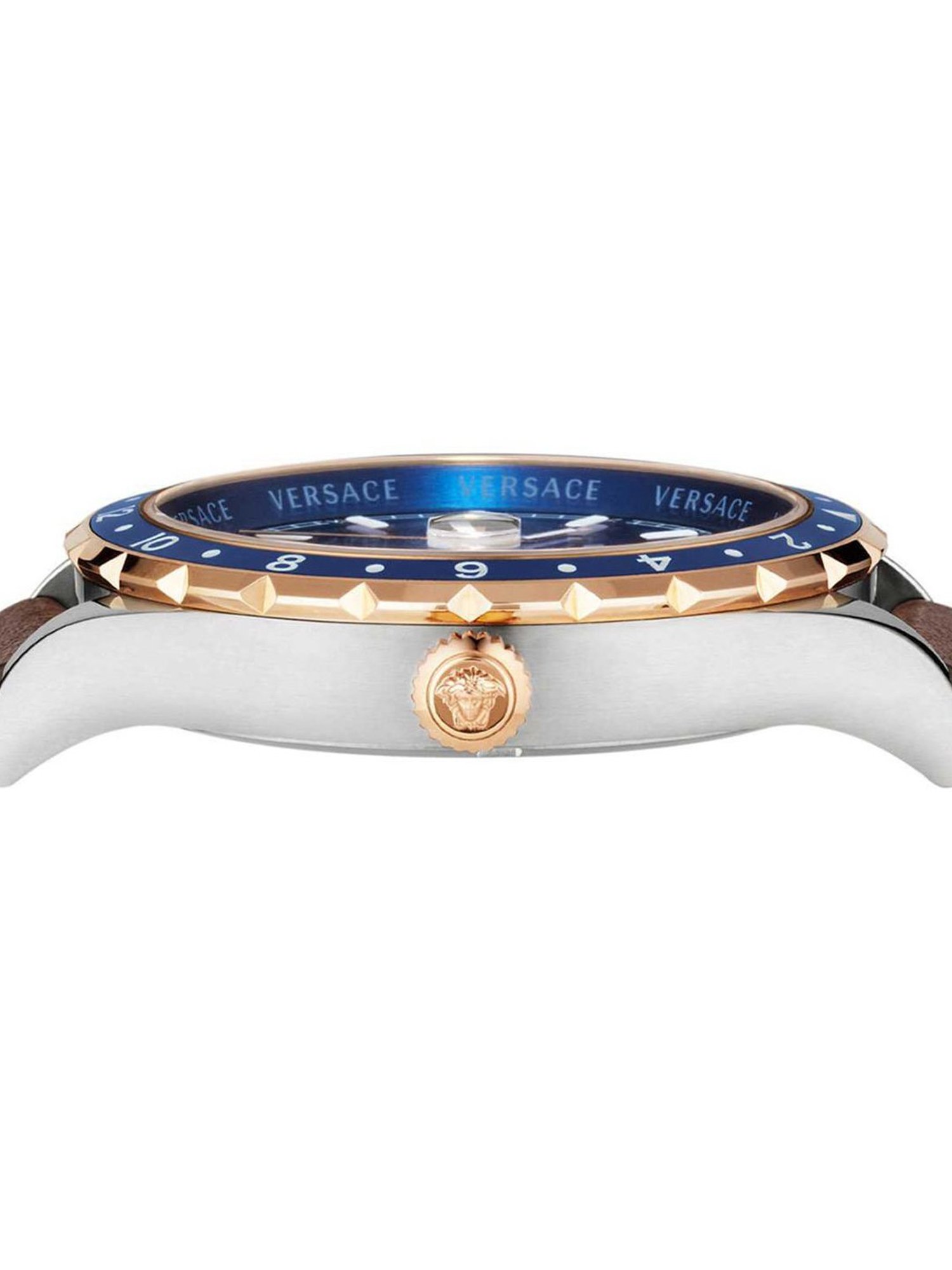 Versace Hellenyium GMT Men Blue Round Dial Analog Watch - V11080017