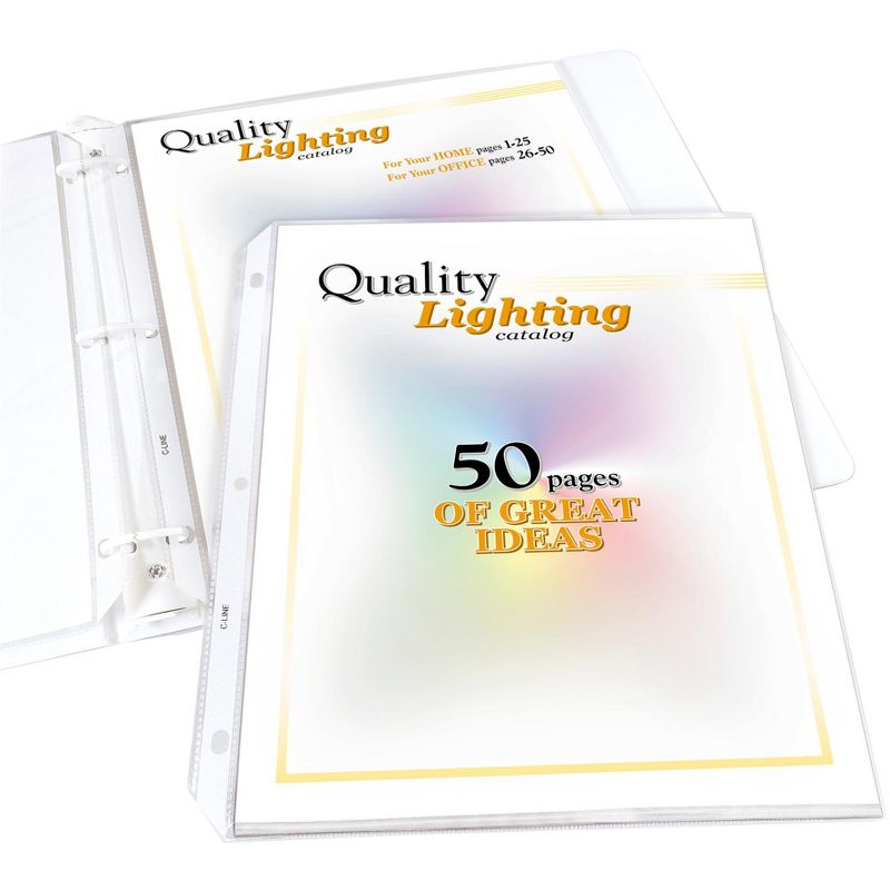 C-Line High Capacity Poly Sheet Protectors, 8-1/2 x 11 Inches, Clear, pk of 25
