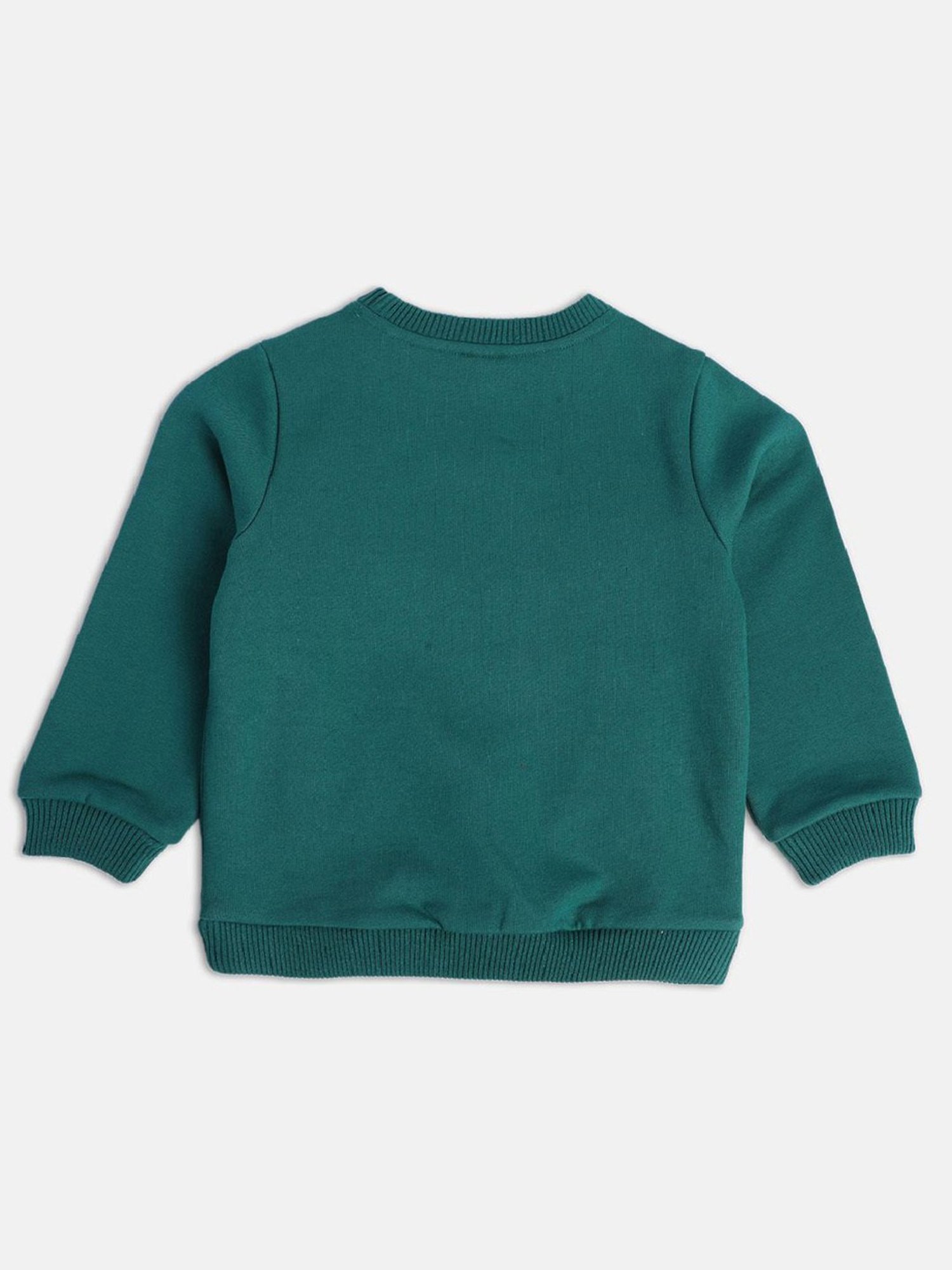 MINIKLUB Kids Green Graphic Print Full Sleeves Sweatshirt
