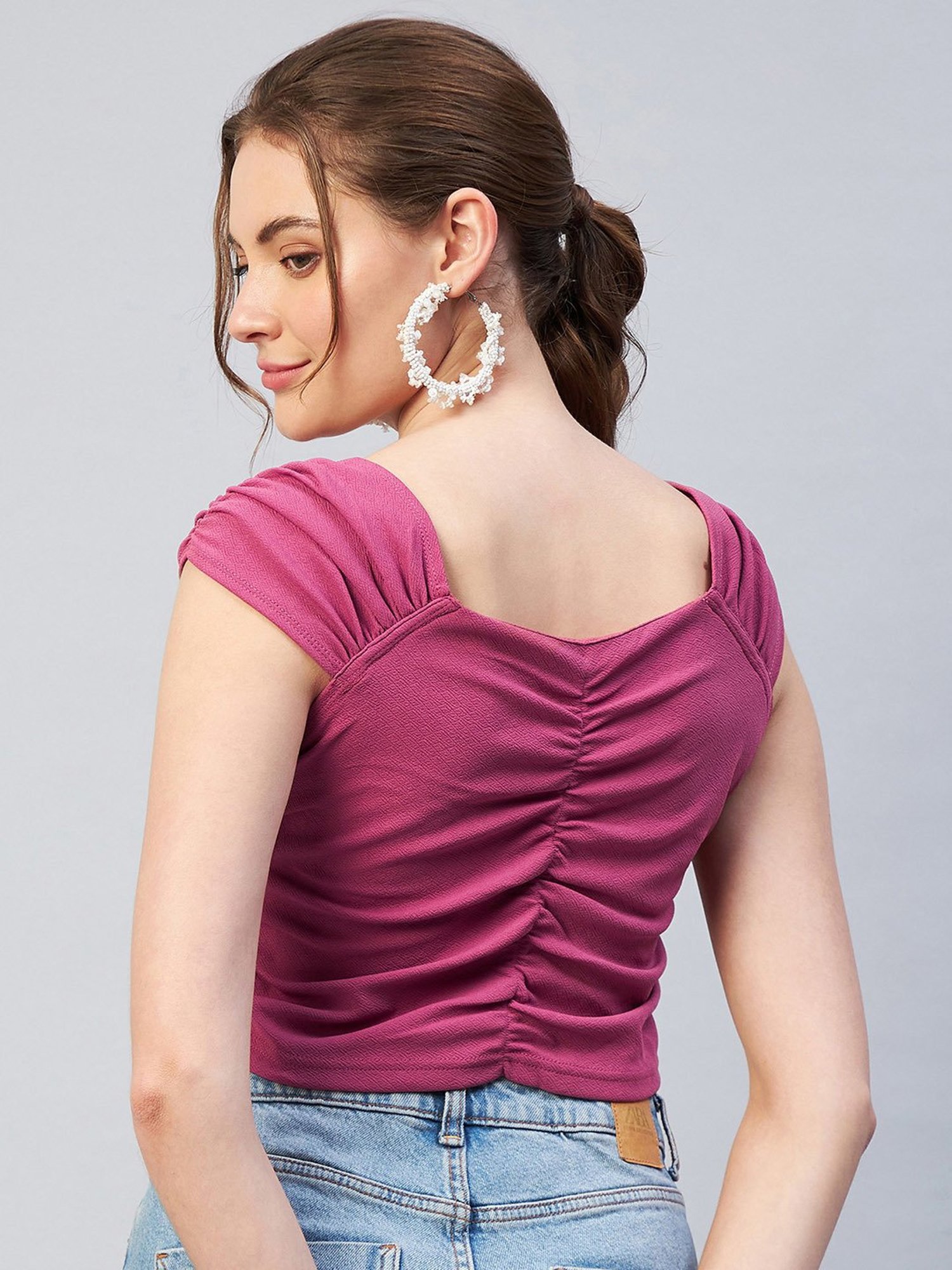 Marie Claire Pink Crop Top