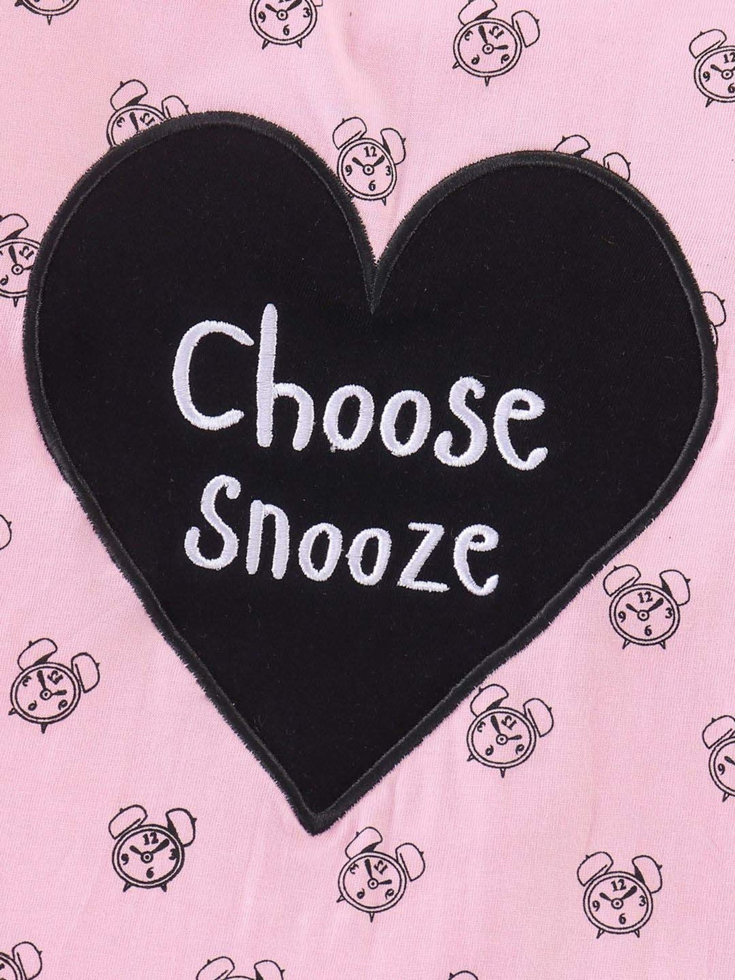 Nite Flite Boys Pink Cotton Printed Full Sleeves T-Shirt Set