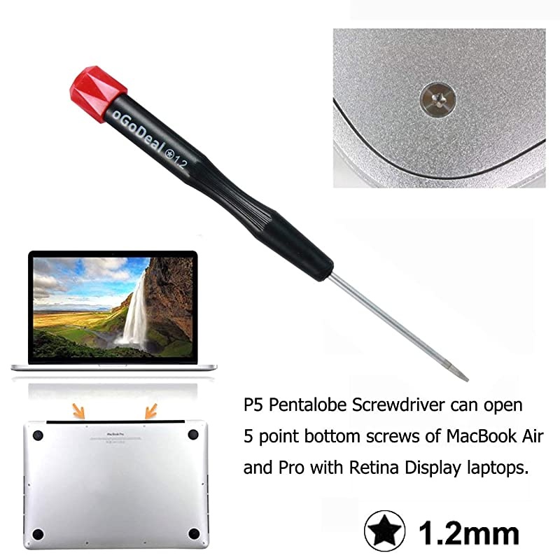 Pentalobe Screwdriver Set P2 P5 P6 5Point 5Star 08 mm 12 mm amp 15 mm 3Pcs Pentalobe Screwdriver Bits Or Ts1 Ts4 Ts5 for Apple iPhone MacBook Pro Air Retina Pentalobe Screwdriver