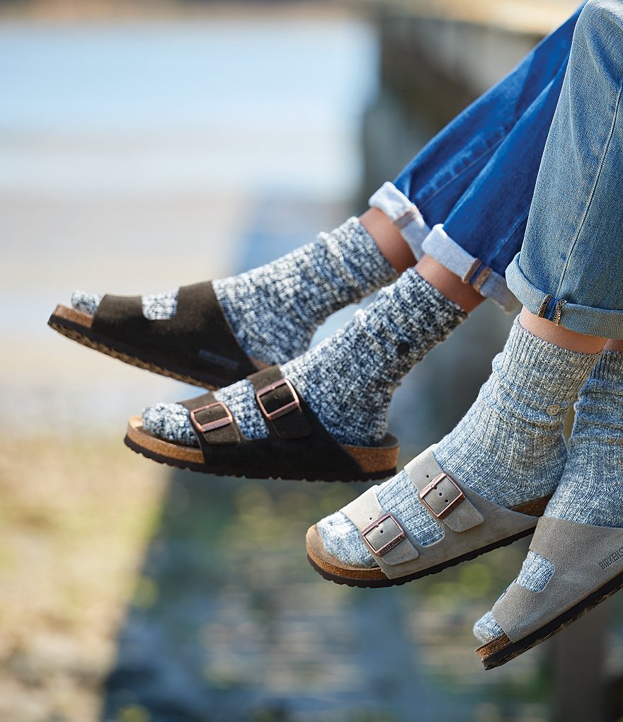 Birkenstock Women's Arizona Suede Dual Adjustable Buckle Strap Sandals