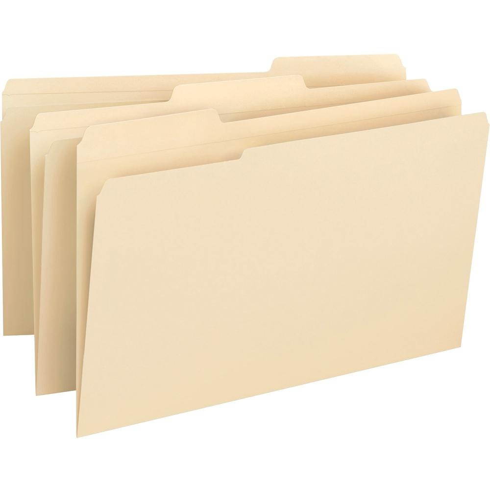 Business Source File Folder Legal 3/4" Exp. 14PT 1/3" 50/BX Manila 16516