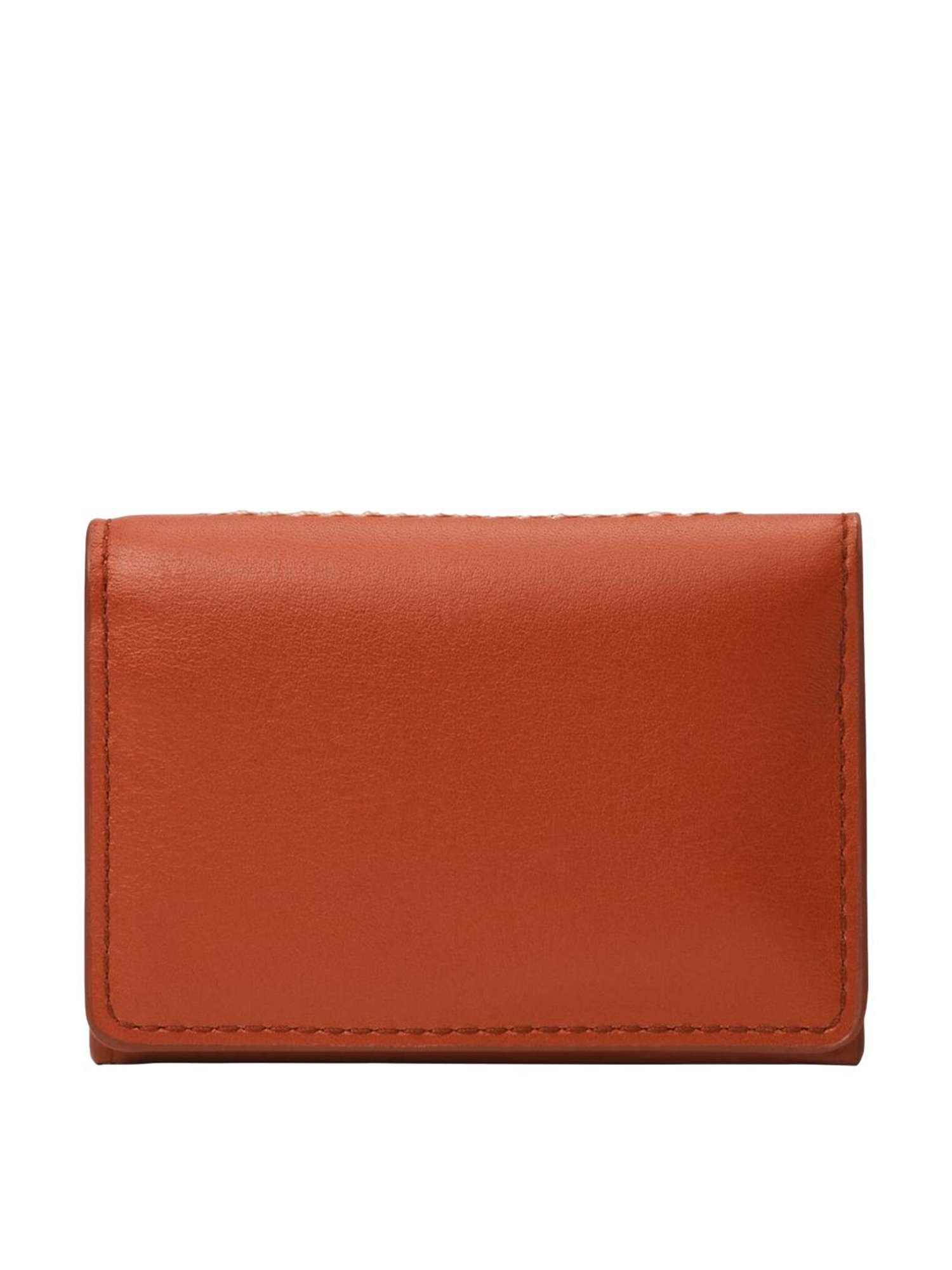 Fossil Orange Solid Bi-Fold Wallet