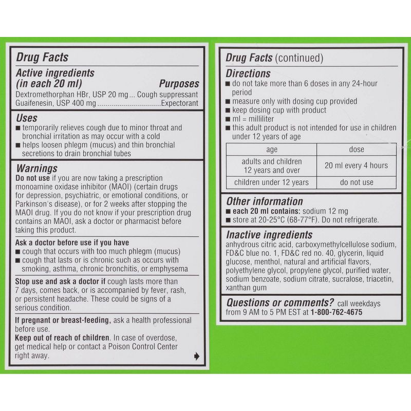 Robitussin Cough + Congestion DM Max Syrup - Dextromethorphan - 8 fl oz