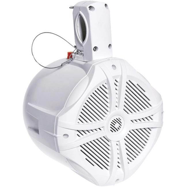 POWER ACOUSTIK MWT-80W Marine-Grade 8" 750-Watt Wake Tower Enclosure & Speaker System (White)