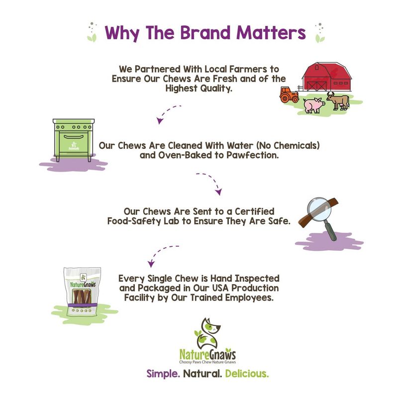 Nature Gnaws Braided Bully Bites 3-4" Jerky Beef Dog Treats- 15ct