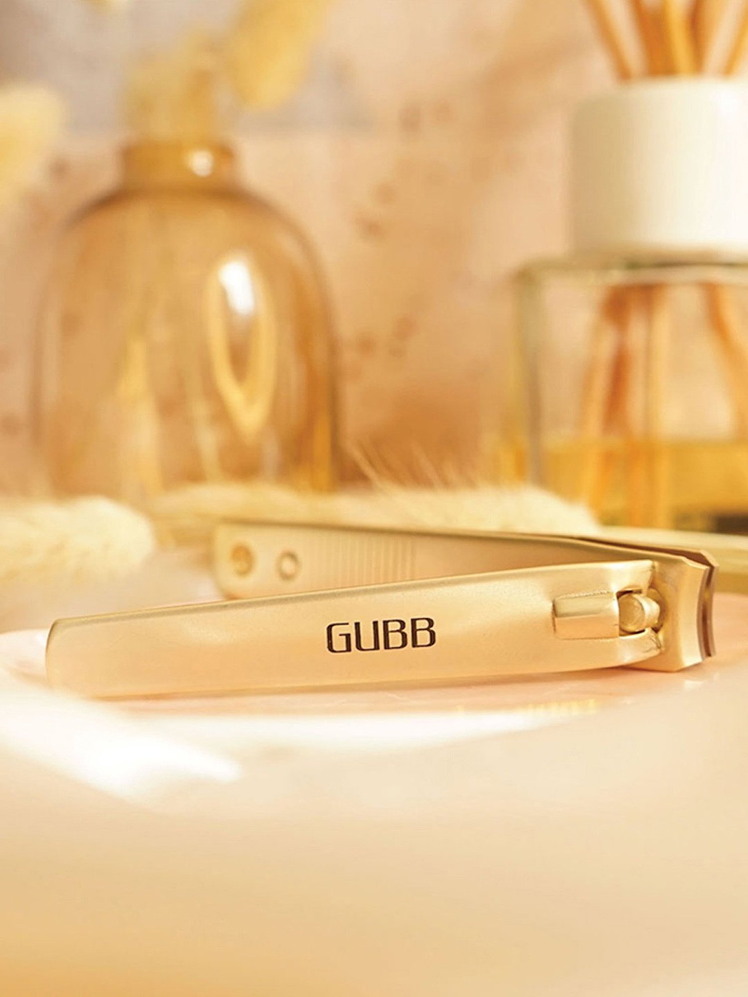 GUBB Nail Clipper for Men & Women - Carbon Steel Gold Nail Cutter