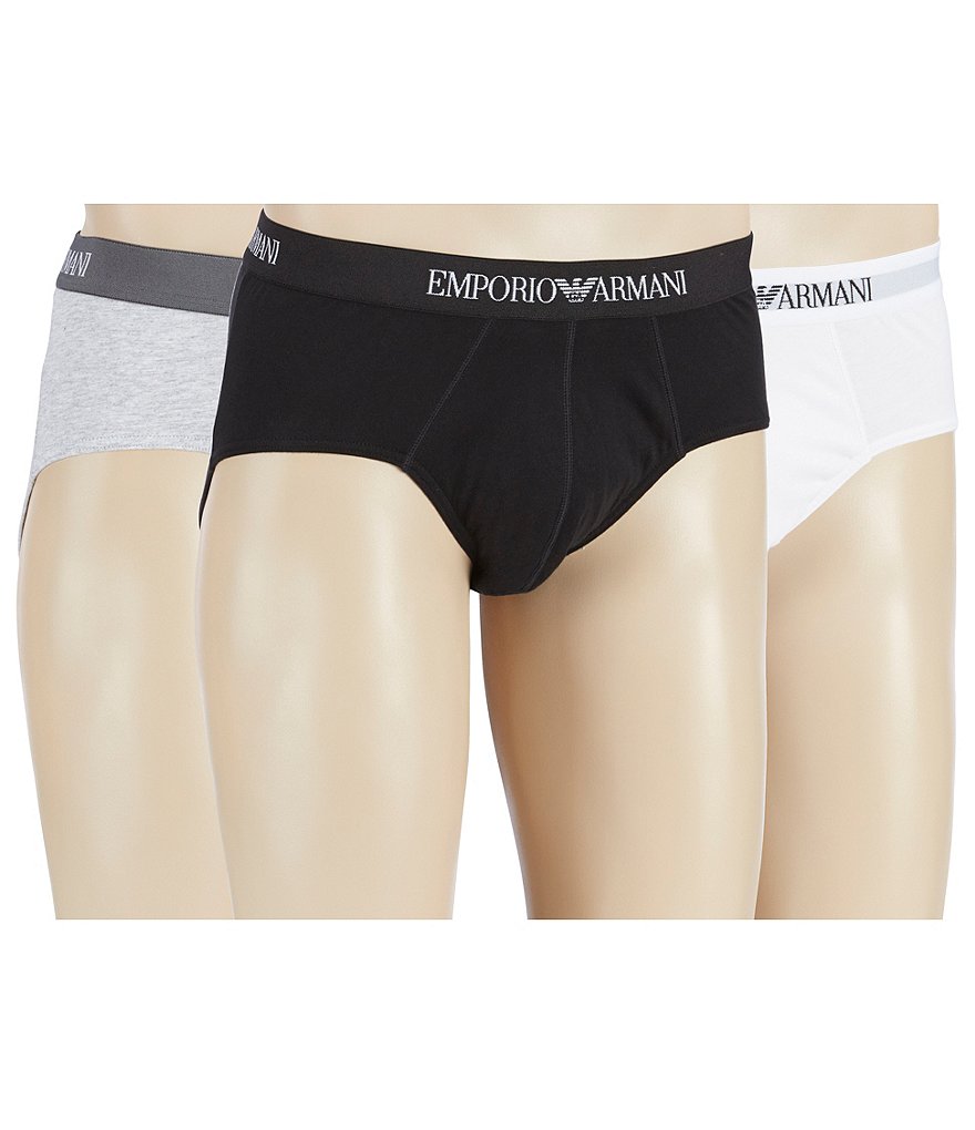 Emporio Armani Pure Cotton Briefs Assorted 3-Pack