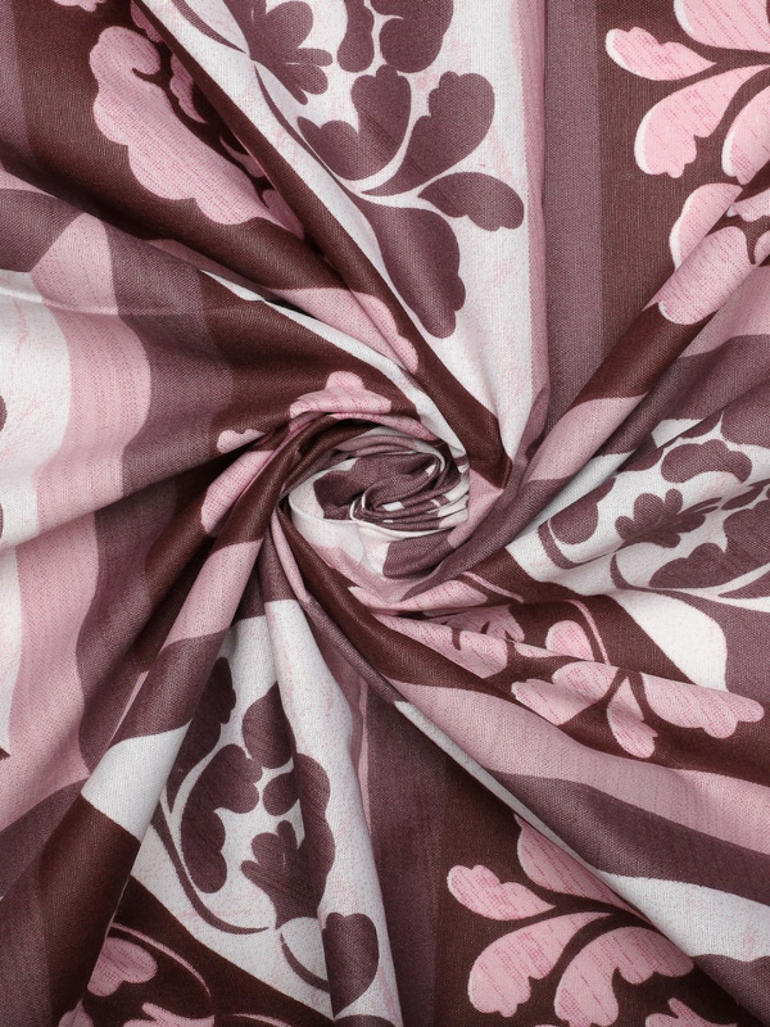 Dhrohar Printed Brown Cotton 180 TC Double Bedsheet with 2 Pillow covers