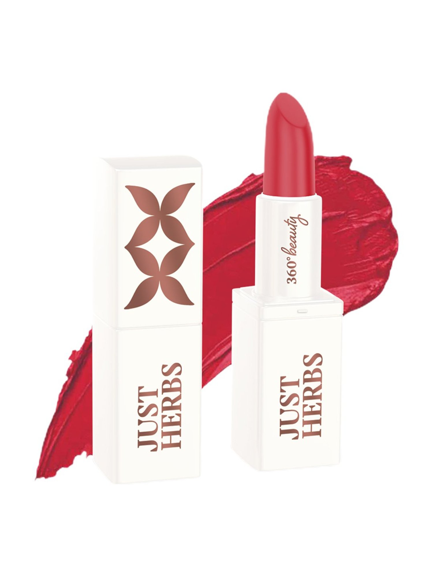 JUST HERBS Herb Enriched Ayurvedic Lipstick 02 Kriystal (Peachy Pink) - 1.8 gm