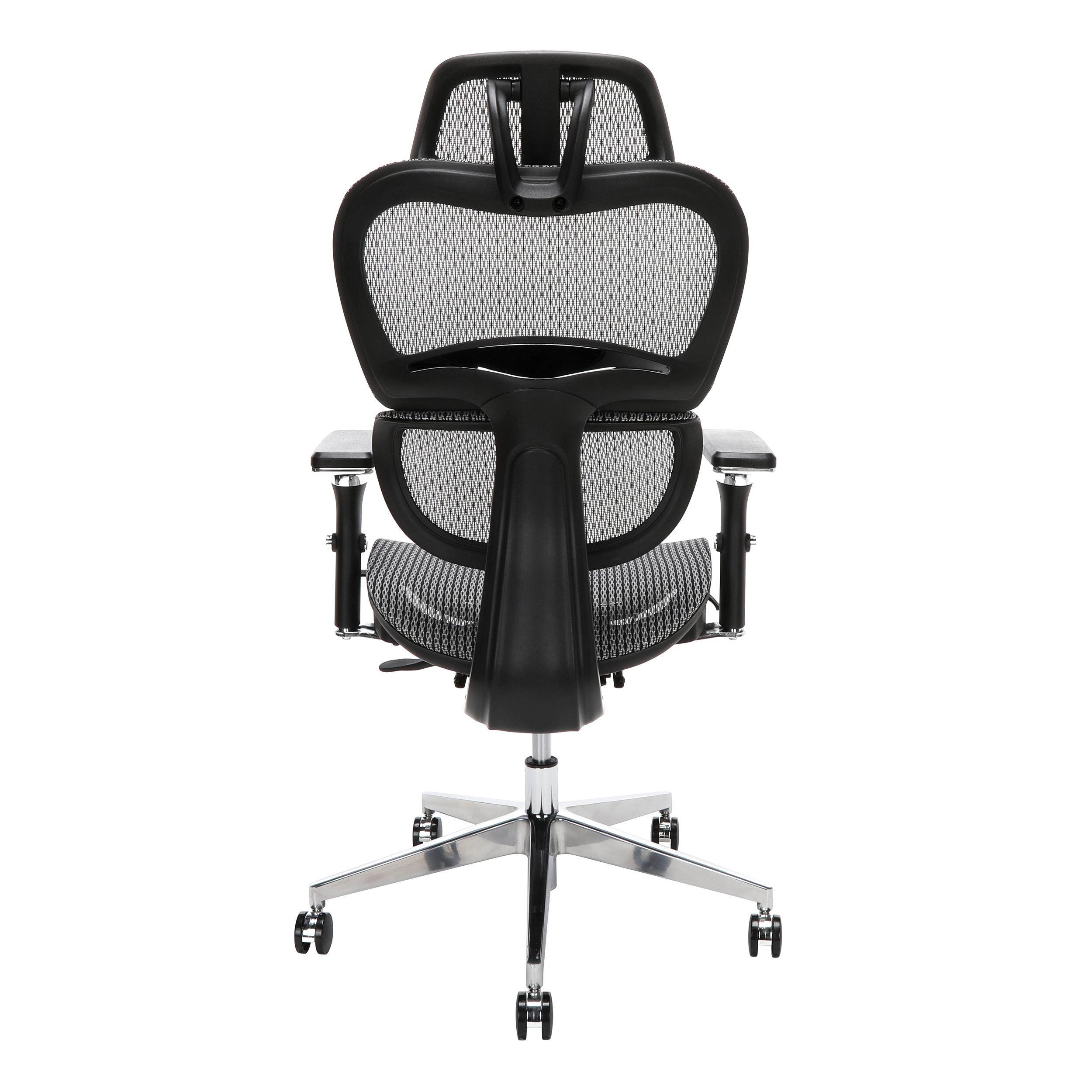 OFM Ergo Office Chair featuring Mesh Back and Seat with Optional Headrest, in Gray (540-GRY)
