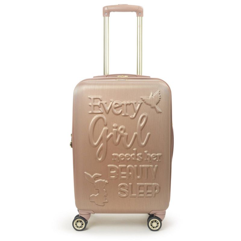 FUL Disney Princess Aurora Sleeping Beauty 21" Carry On Hardside Spinner Suitcase - Rose Gold