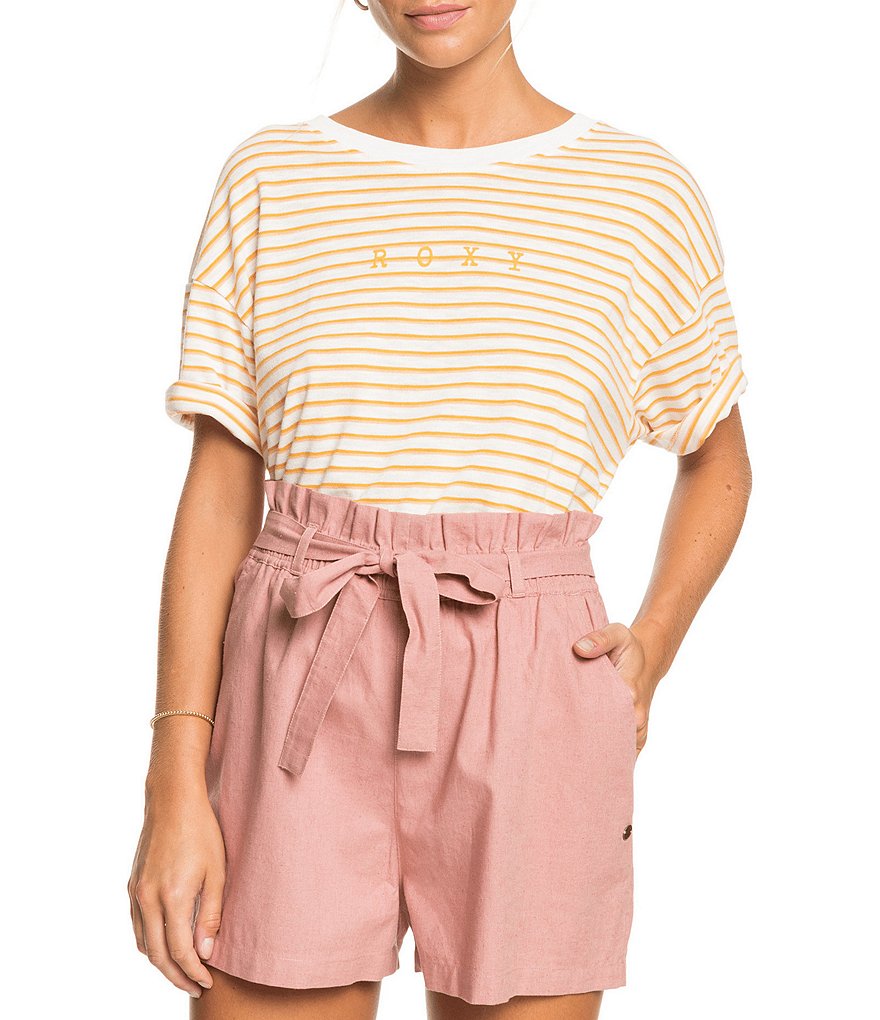 Roxy Be My Darling Paperbag-Waist Solid Shorts