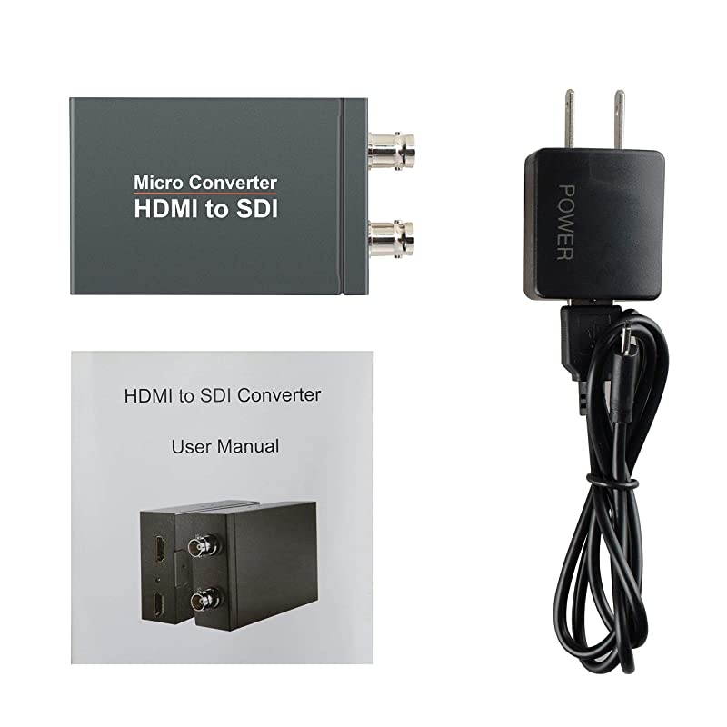 Micro Converter HDMI to SDI with PowerHDMI in to Two SDI Output Mini 3G HD SDSDI Video Converter Adapter with Audio EmbedderSupport 1080P 60HzAuto Format Detection for CameraHDMI to SDI