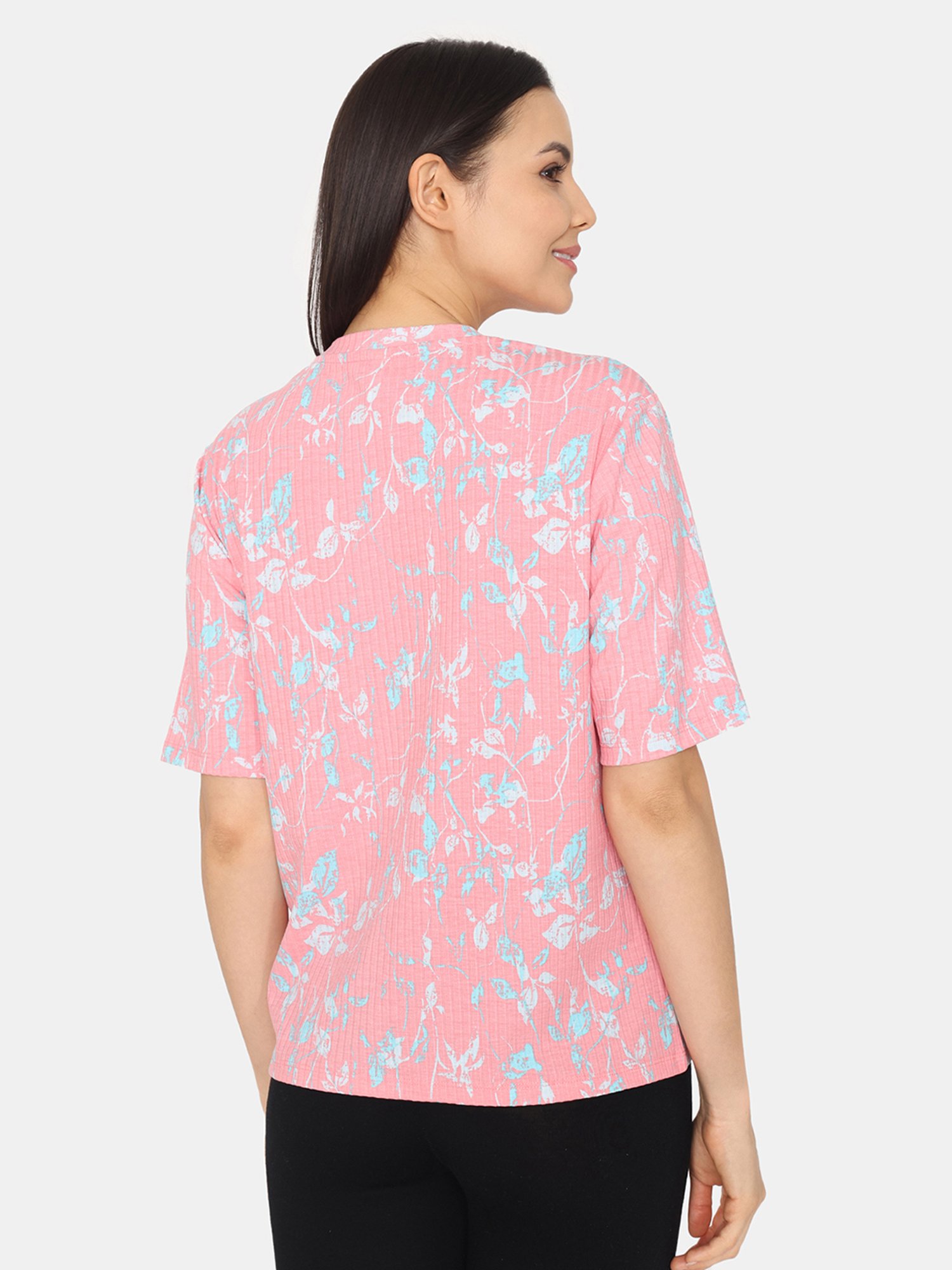 Zivame Pink Printed T-Shirt
