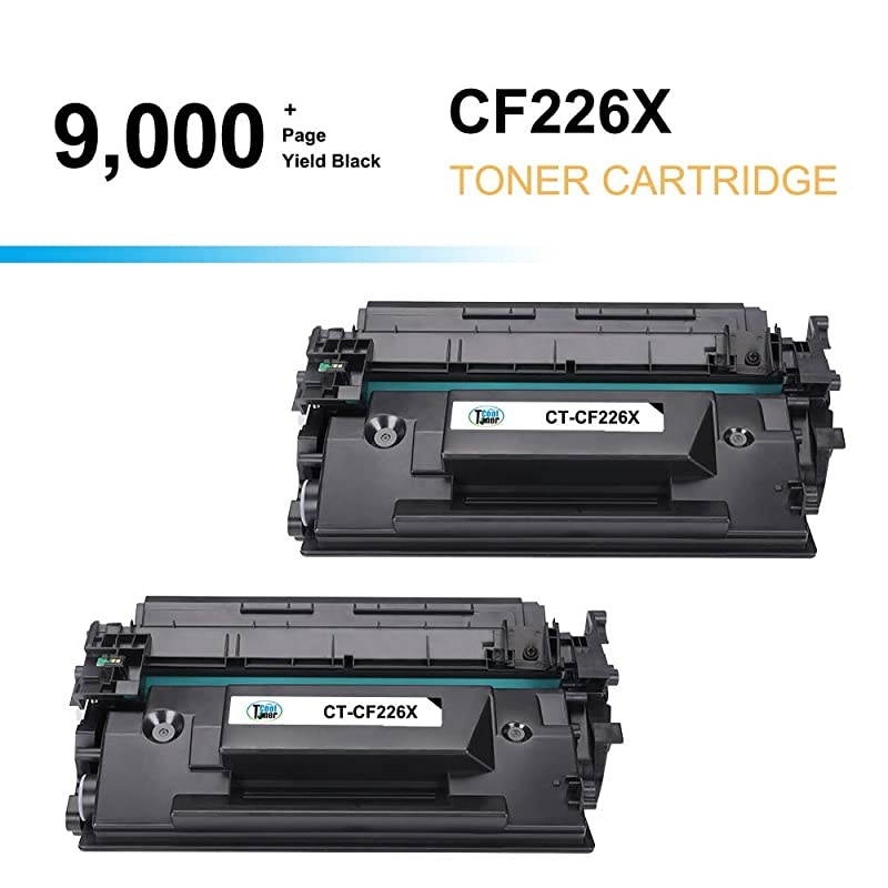 Compatible Toner Cartridge Replacement for HP 26X CF226X 26A CF226A Laserjet Pro MFP M426fdw M426fdn M426dw Laserjet Pro M402n M402dn M402dw M402 M402d 402n M426 Printer Ink (Black 2-Pack)