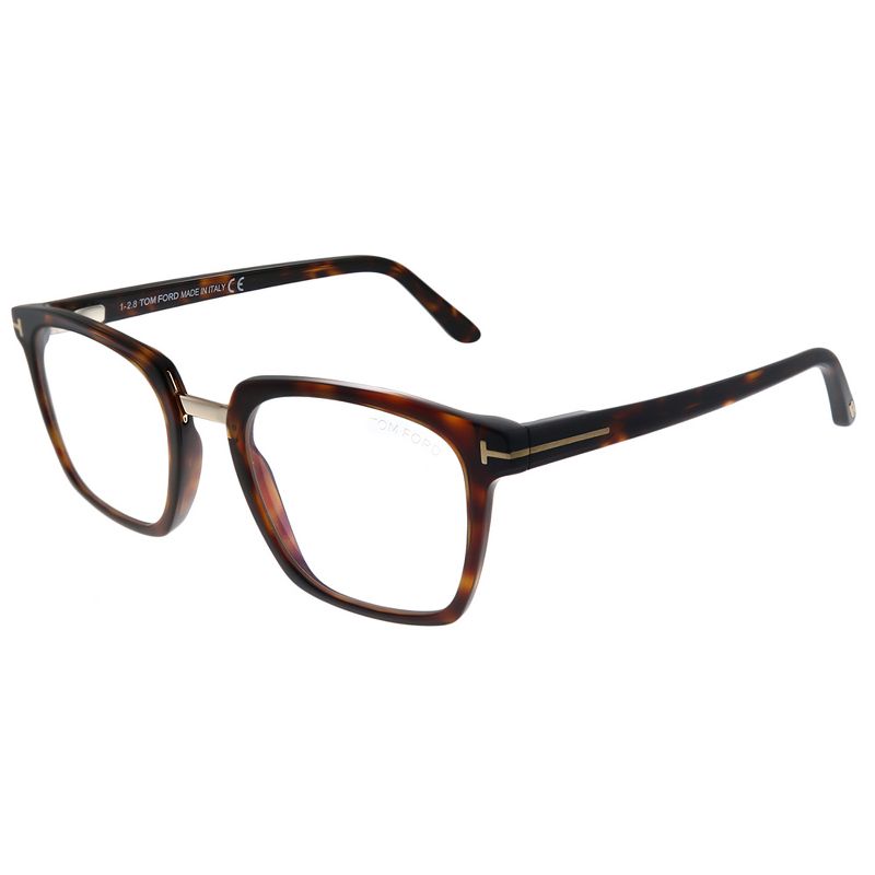 Tom Ford FT 5523-B 054 Womens Square Eyeglasses Red Havana 50mm