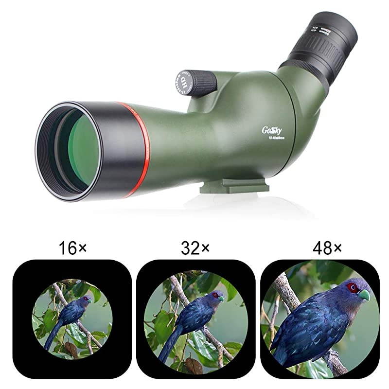 1545x60 Spotting Scope High Definition Waterproof Spotter Scope for Bird Watching Target Shooting Animal Watching Hunting Archery and Other Outdoor Activities