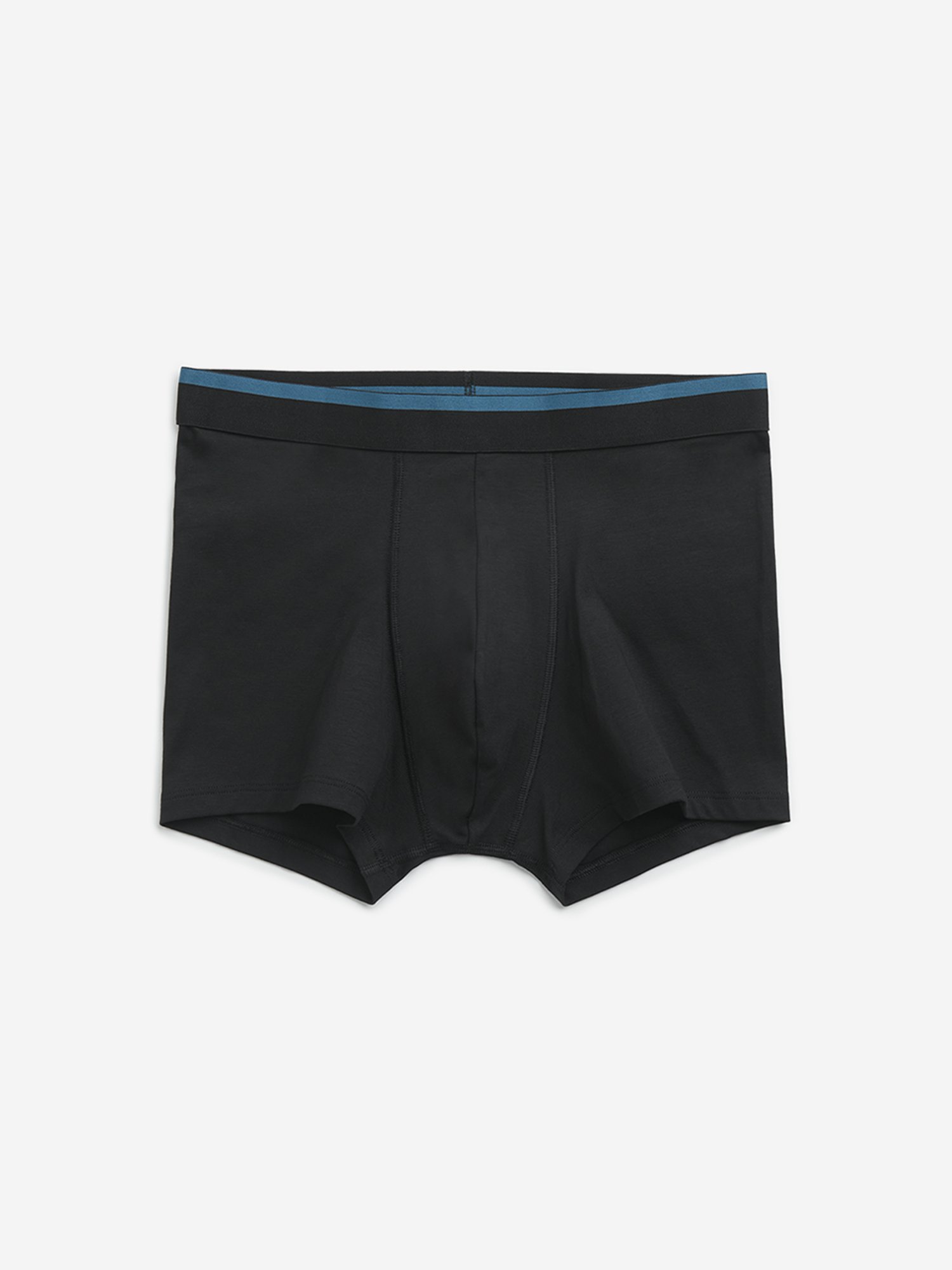 WES Lounge by Westside Teal Printed Cotton Blend Trunks - Pack of 3