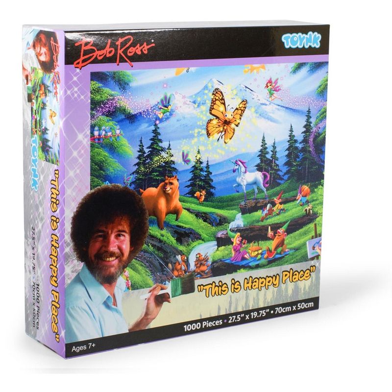Toynk Bob Ross This Is Happy Place 1000 Piece Jigsaw Puzzle