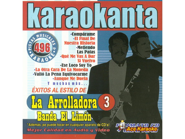 Karaokanta KAR-4496 - Arrolladora Banda El Limon 3 Spanish CDG