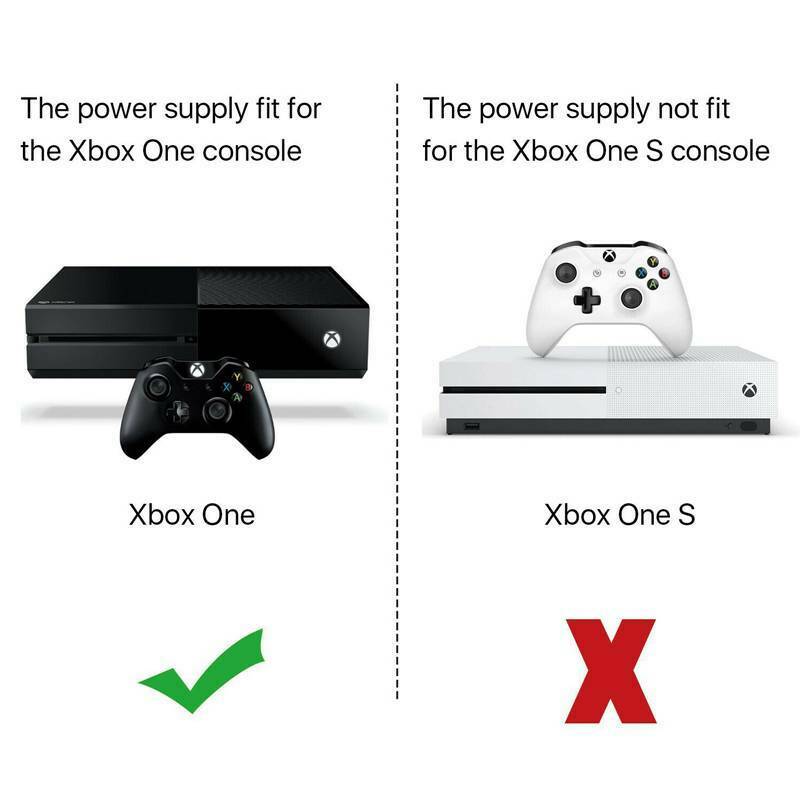For Xbox One Power Supply Brick AC Adapter Power Supply Cord Replacement Charger AC Power cord for Microsoft Xbox One Console US Plug (Black)