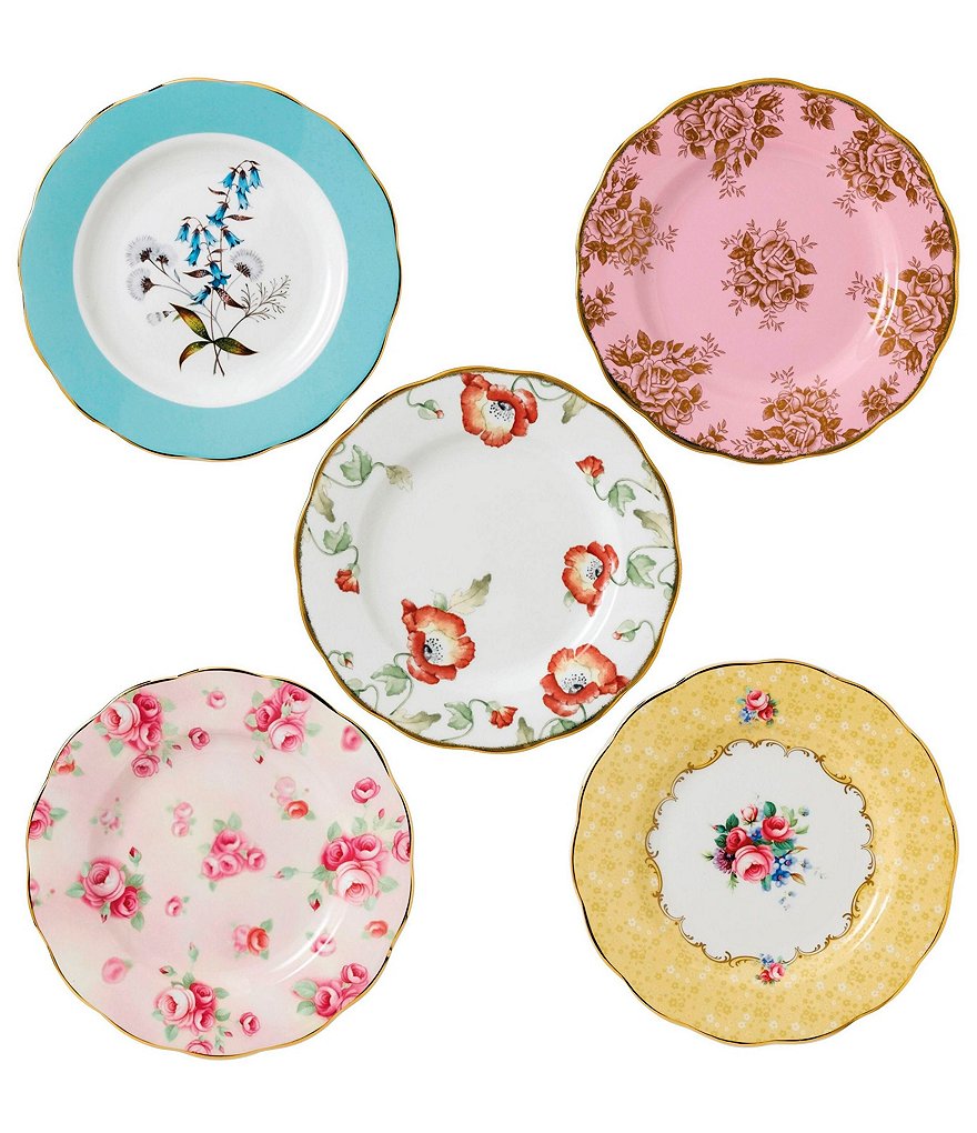 Royal Albert 100 Years 1950-1990 5-Piece Plate Set