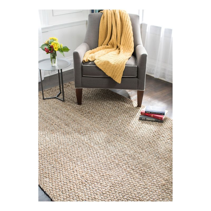 Light Brown Solid Woven Area Rug 8'X10' - Anji Mountain