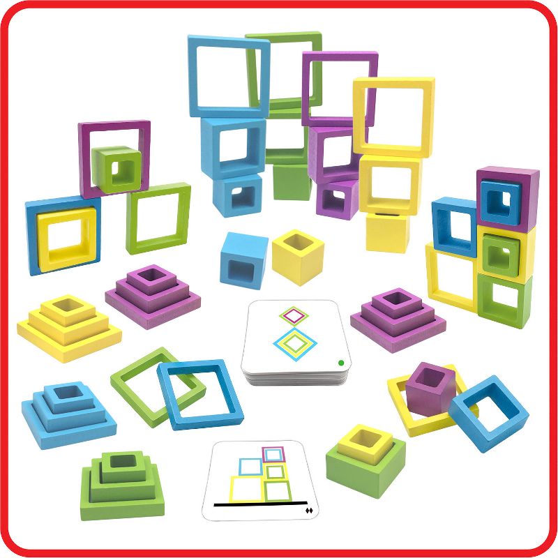 ROO GAMES - You've Been Framed! - Fast-Paced Stacking and Building Game - for Ages 8+ - Match The Pattern, Slap The Card, Win!