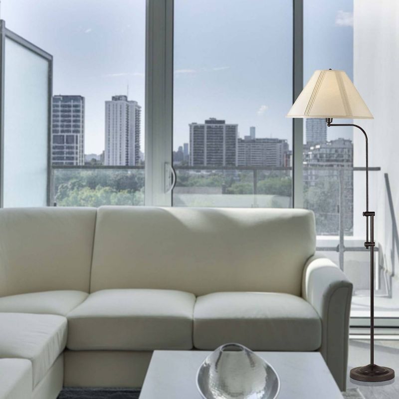 56.5" x 67.5" 3-way Adjustable Height Pharmacy Floor Lamp Dark Bronze - Cal Lighting