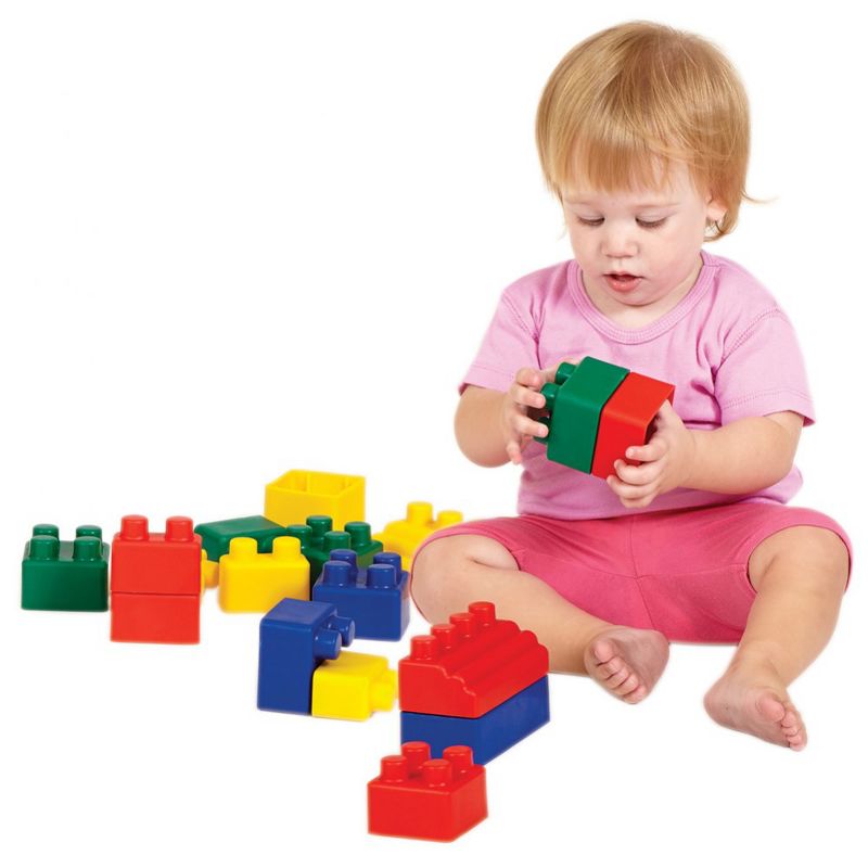 Edushape Colorful Flexible Soft Mini EduBlocks - 52 Pcs