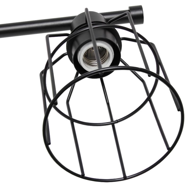 3-Light Industrial Wired Vanity Pendant Matte Black - Lalia Home